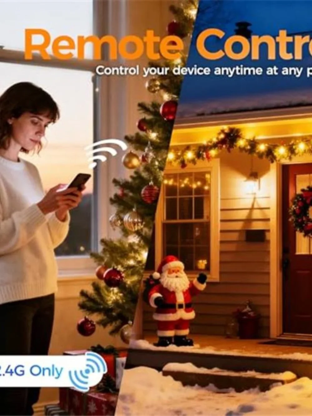 Outdoor Smart Plug Waterproof, TESSAN Smart WiFi Outlet Compatible with Alexa